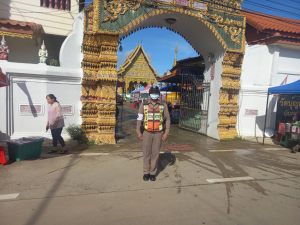 อำนวยความสะดวกการจราจร  งานสลากภัตร วัดบุญเรือง