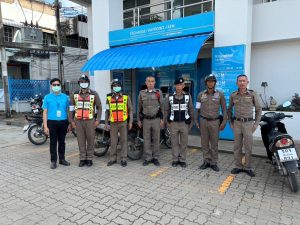 ร่วมซักซ้อมแผนเผชิญเหตุ(หนีไฟ) ณ ธนาคารกรุงไทย สาขาดอกคำใต้