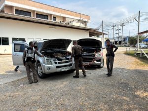 ช่วยเหลือชาวบ้านรถสตาร์ทไม่ติด บริเวณโรงพยาบาลดอกคำใต้