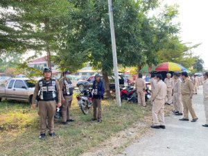 สายตรวจ สภ.ดอกคำใต้ รักษาความปลอดภัยการจัดกิจกรรมวันที่ 5 ธันวาคม