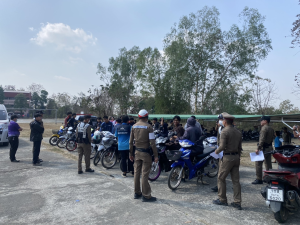 ตรวจสอบ รถดัดแปลงสภาพรถ รถท่อไอไอเสียเสียงดัง ณ วิทยาลัยเทคนิคดอกคำใต้