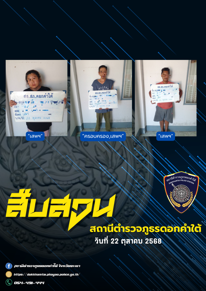 รายงานผลการจับกุมวันที่ 22 ต.ค. 68