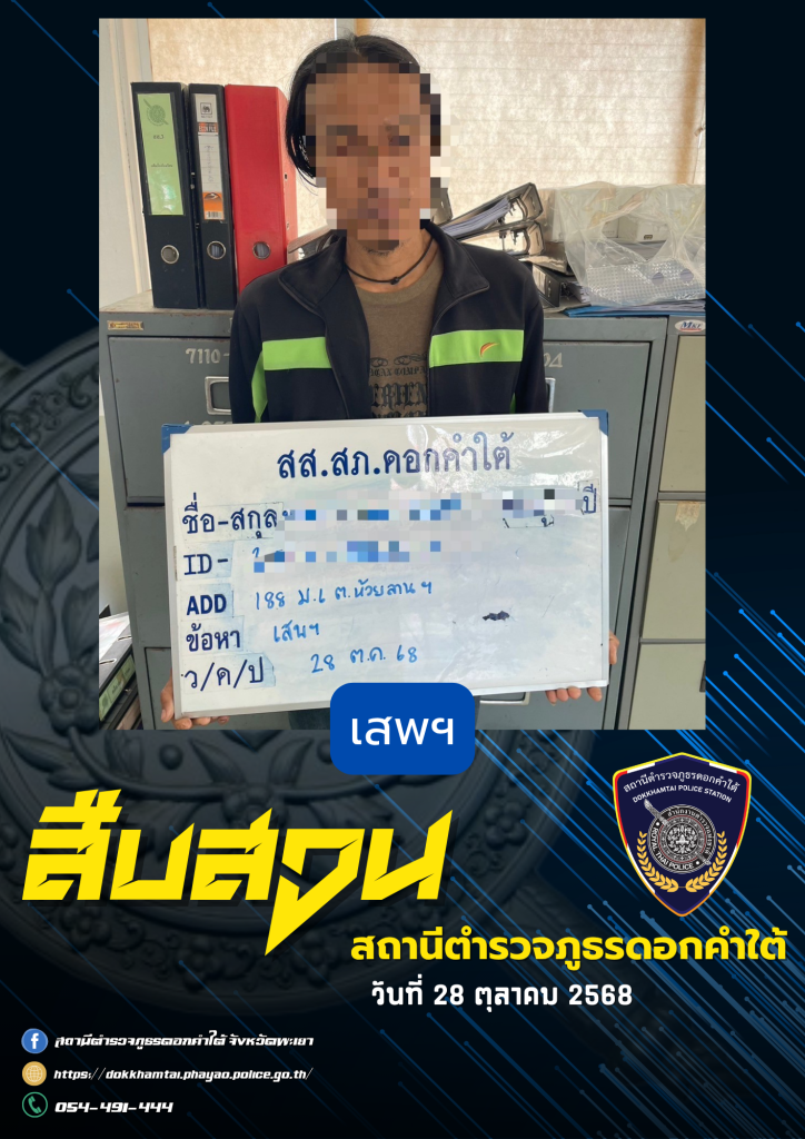 รายงานผลการจับกุม วันที่ 28 ต.ค. 68